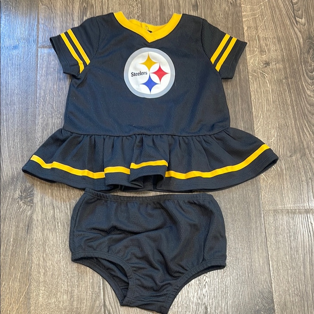 Steelers Baby Dress and Bloomers Set
